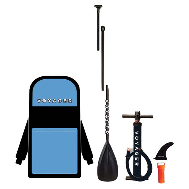 VOYAGER 10'10" Wood Blue Inflatable Stand-Up Paddleboard Package