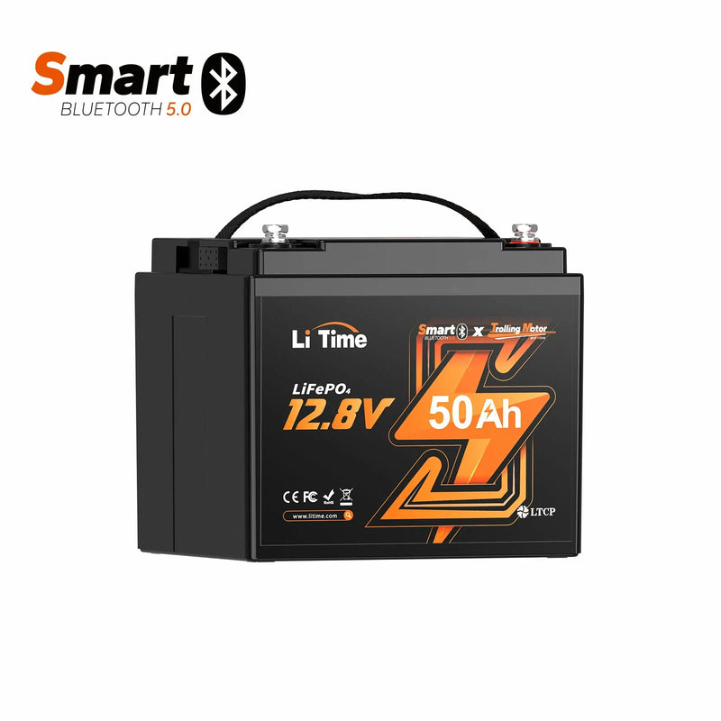 LiTime 12V 50Ah Lithium Battery for Trolling Motor with Bluetooth