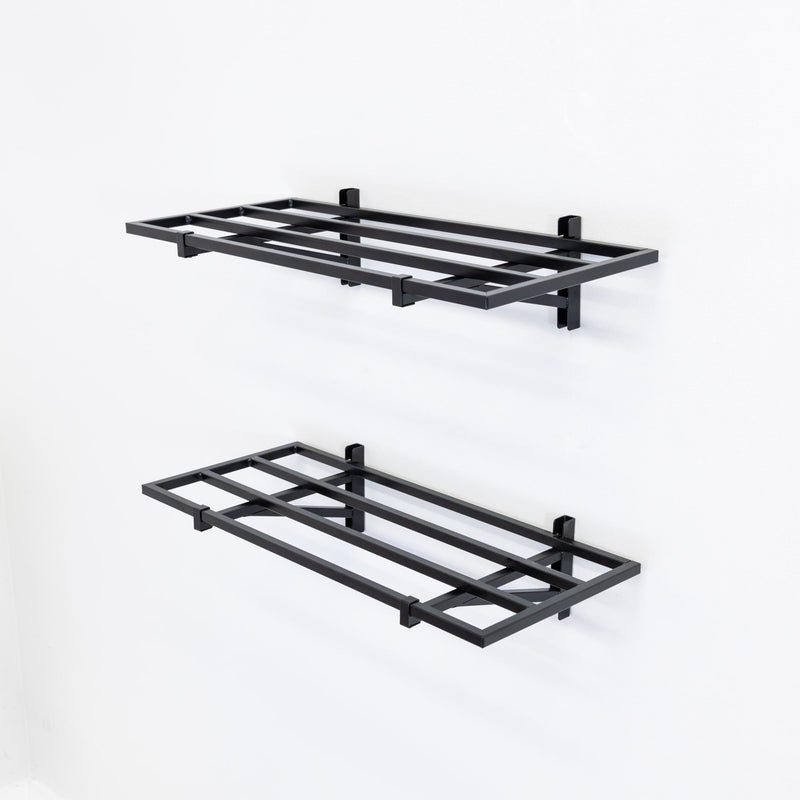 1' x 2' Bristol Garage Wall Mount Shelves | 2 Pack | Black