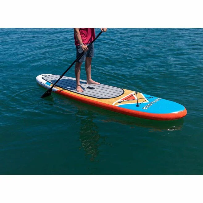 VOYAGER 10'10" Wood Blue Inflatable Stand-Up Paddleboard Package