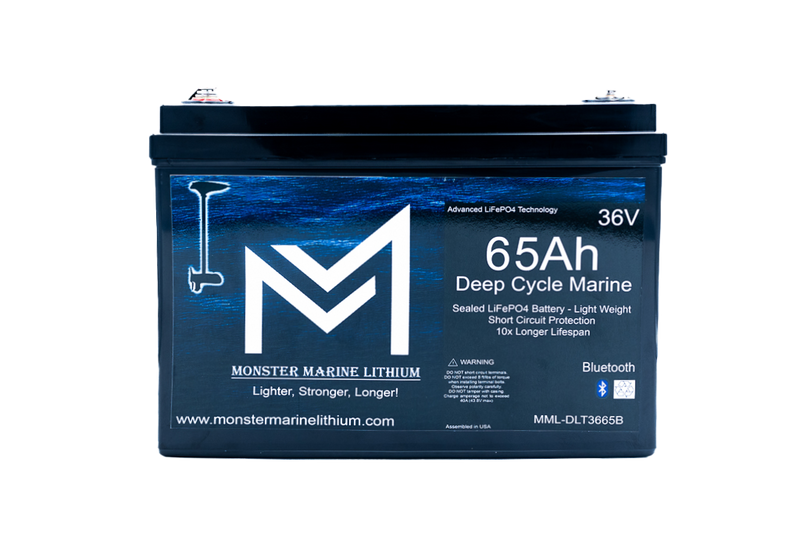36V 65Ah Bluetooth Deep Cycle Lithium Trolling Battery