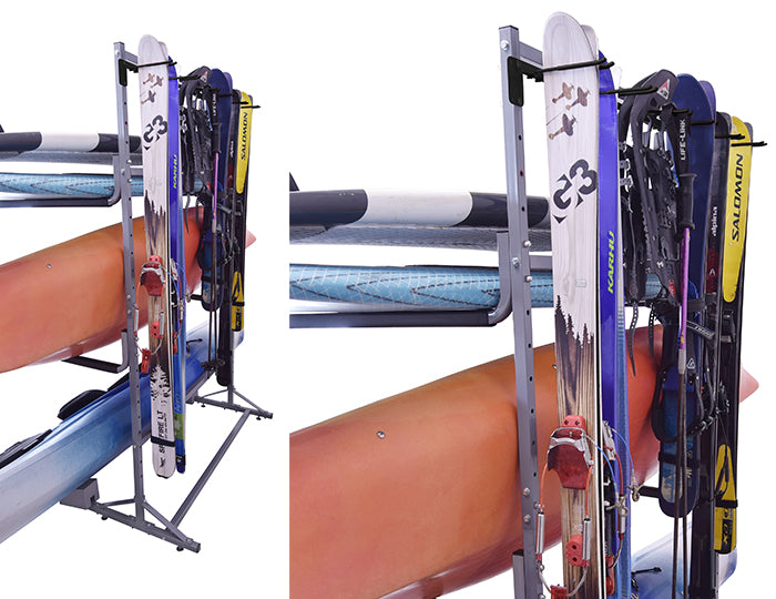 FS Rack Floor Based Storage System 2 Kayak, 2 SUP, 6 Ski Storage Rack