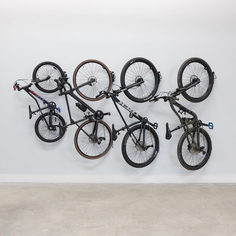 Swivel Mount Bike Storage Rack | 2 Bike Garage Wall Hooks | Mud
