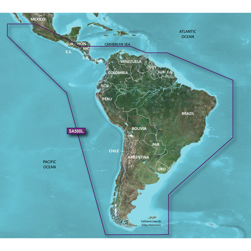 Garmin BlueChart g3 HD  HXSA600X  South America  microSDSD 010C106720