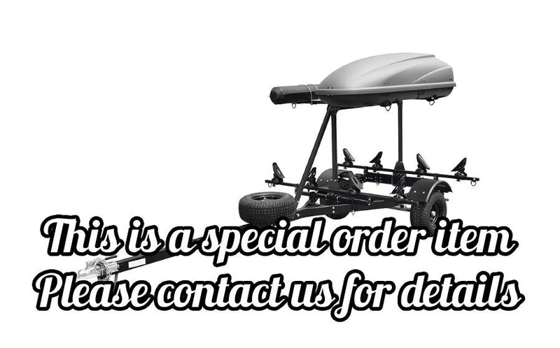 MicroSport OffRoad LowBed 2 Kayak Trlr Pkg (2nd tier, 2 Sets Saddle Up, Cargo Box, Rod Tube, Spare Tire)