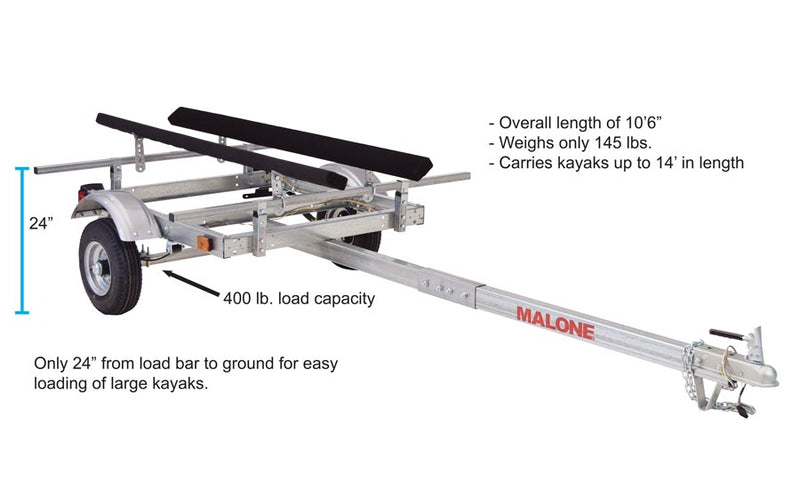 EcoLight Single Kayak Trailer Package (1 set bunks)