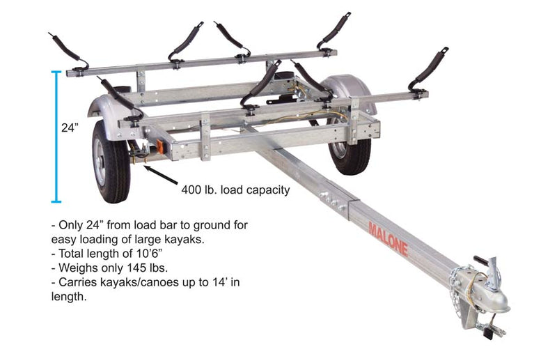 EcoLight™ 2 Kayak Trailer Package (2 V-Racks)