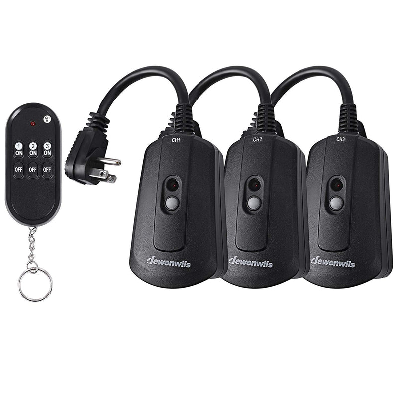 DEWENWILS Outdoor Indoor Wireless Remote Control Outlet Kit