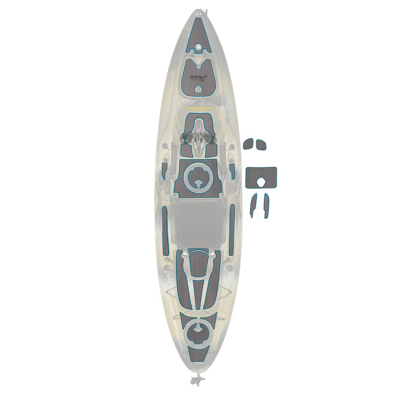 Hobie Outback Deck Pad Kit Grey/Charcoal