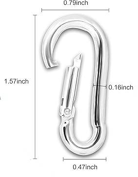 M4 Stainless Steel 1.5" Small Carabiner Clip