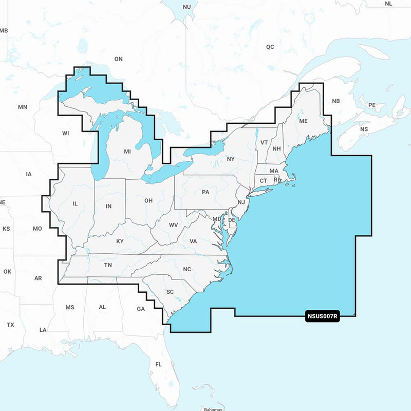 Garmin Navionics NSUS007R US East 010C129120