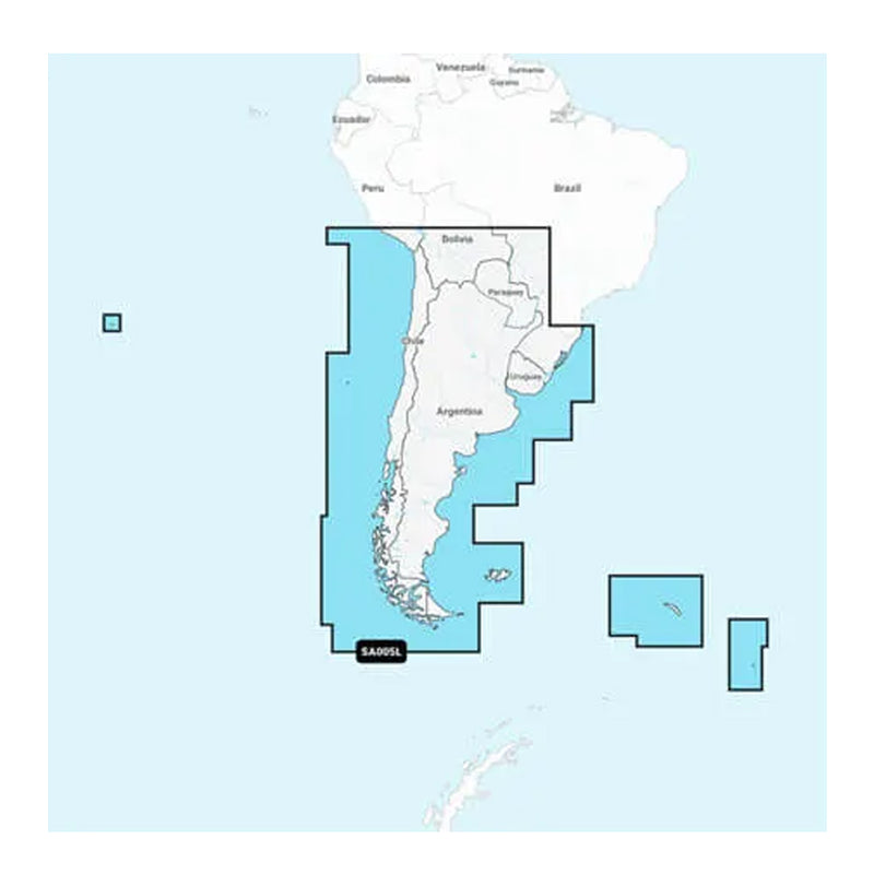 Garmin Navionics NSSA005L  Chile Argentina  Easter Island  Marine Chart 010C128620