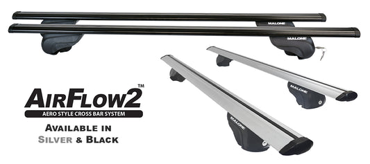 AirFlow2™ Roof Rack - Aero Crossbars - Raised, Factory Side Rails - Aluminum - 50", 58" and 65"