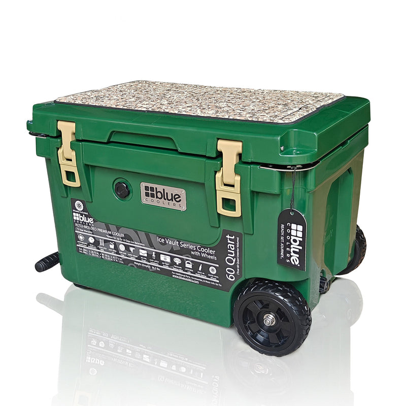 60 Quart Ice Vault Roto-Molded Cooler with Wheels - Promo