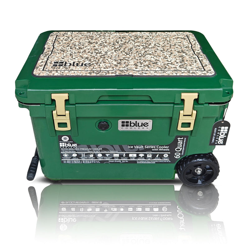 60 Quart Ice Vault Roto-Molded Cooler with Wheels - Promo