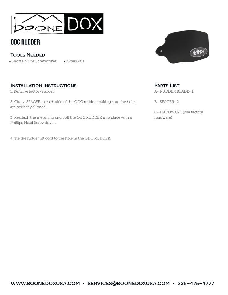 Hobie ODC Rudder