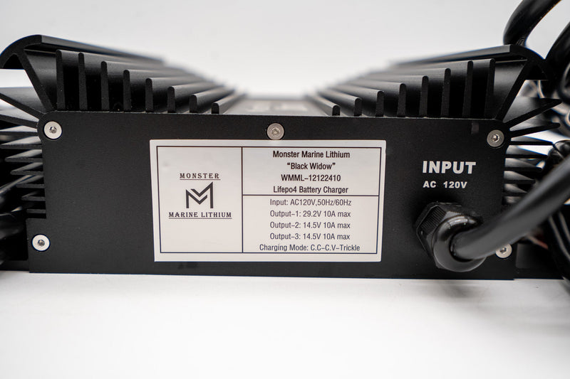 Triple Bank 12v, 12v & 24v marine waterproof Lead/AGM-Lithium charger