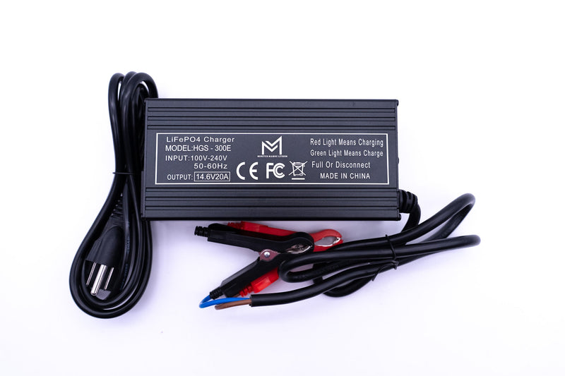 12v 20A Non Waterproof Aluminum Charger (Alligator Clips)