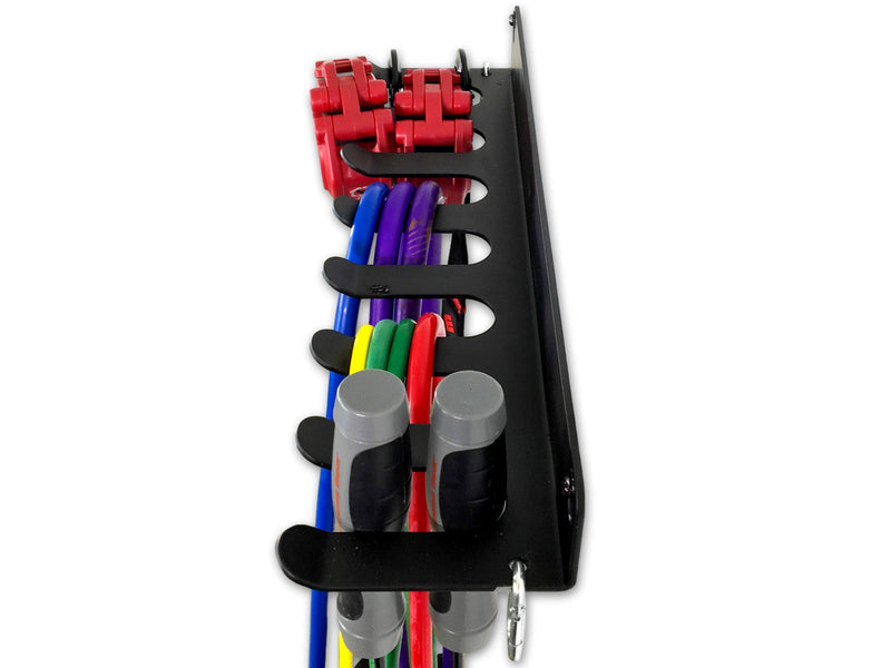 Gym Equipment Organizer for Bands, Jump Ropes, Foam Roller