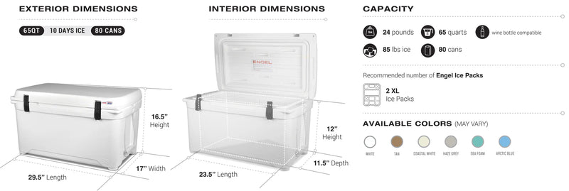 Engel 65 High Performance Hard Cooler and Ice Box