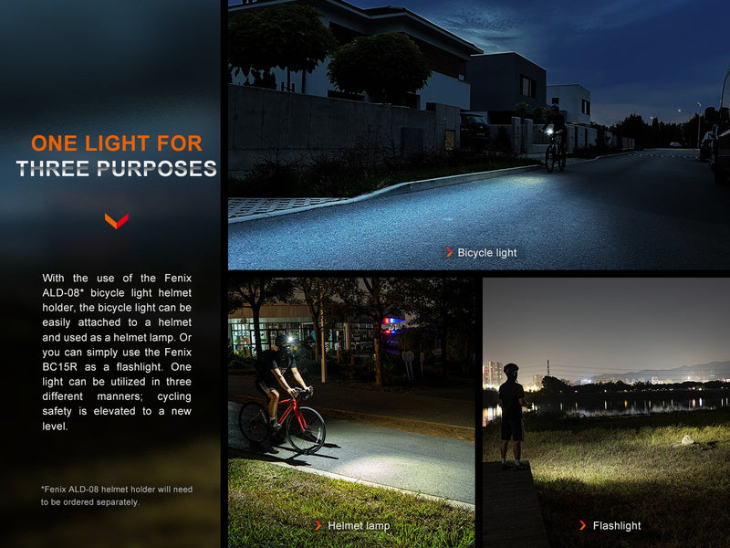 Fenix BC15R Lightweight Rechargeable Bicycle Light