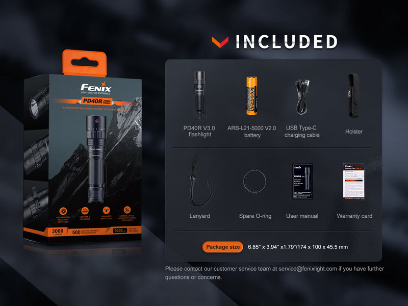 Fenix PD40R V3 Rechargeable Flashlight