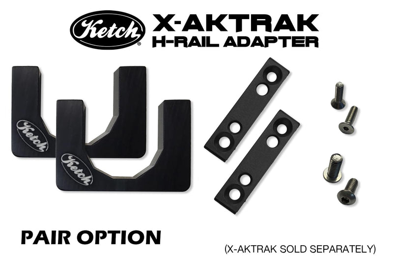 X-Aktrak H-Rail Adapter – Midnight Black Anodized - Pair