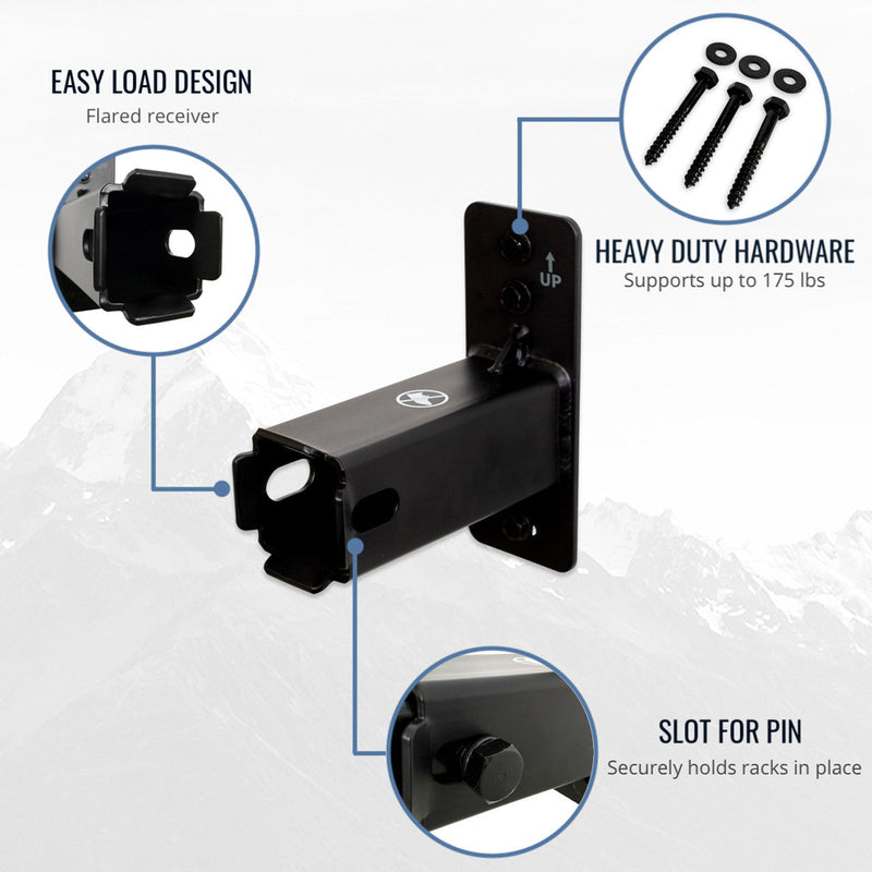 1.25" Haymarket Hitch Wall Mount  | Holds Bike or Cargo Car Rack