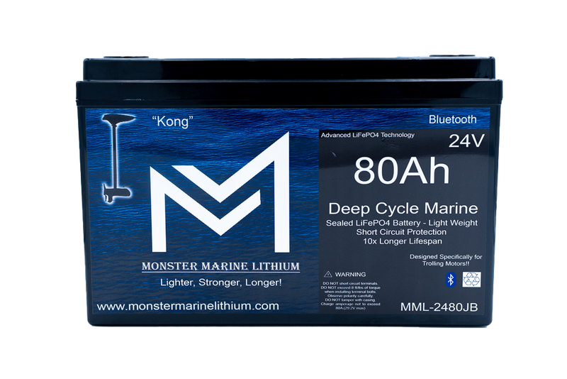 24V 80Ah Lithium Marine Trolling Motor Battery "Kong" - Bluetooth