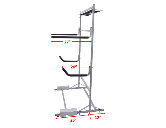 FS Rack Floor Based Storage System 2 Kayak, 2 SUP, 6 Ski Storage Rack
