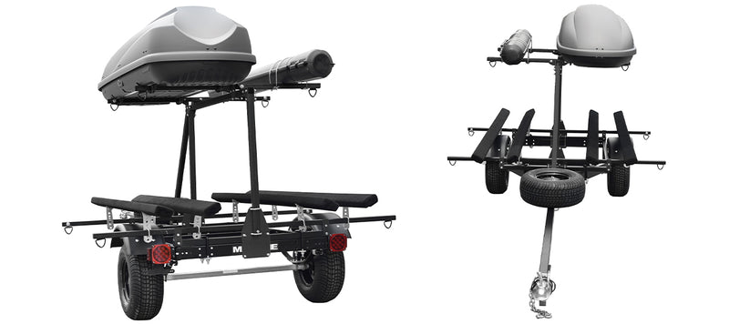 MicroSport OffRoad LowBed 2 Kayak Trlr Pkg (2nd tier, 2 Sets Bunks, Cargo Box, Rod Tube, Spare Tire)
