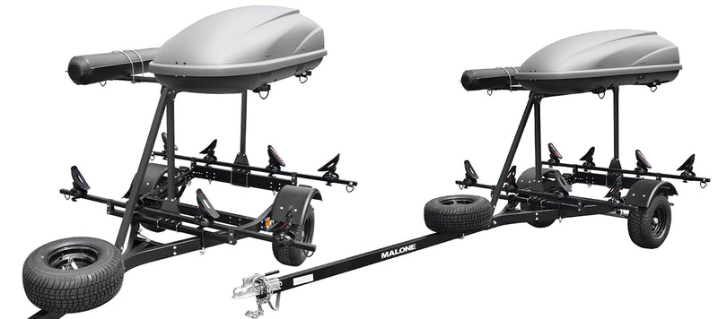 MicroSport OffRoad LowBed 2 Kayak Trlr Pkg (2nd tier, 2 Sets Saddle Up, Cargo Box, Rod Tube, Spare Tire)