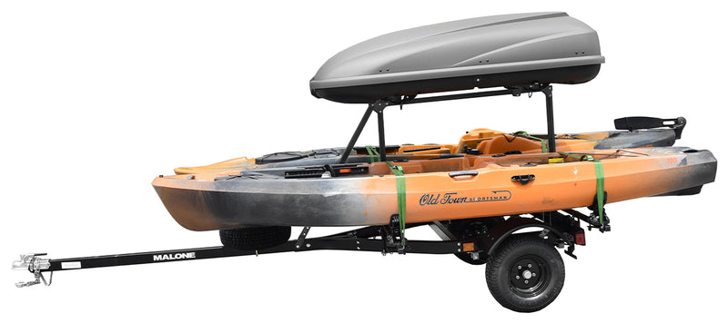 MicroSport OffRoad LowBed 2 Kayak Trlr Pkg (2nd tier, 2 Sets Saddle Up, Cargo Box, Rod Tube, Spare Tire)