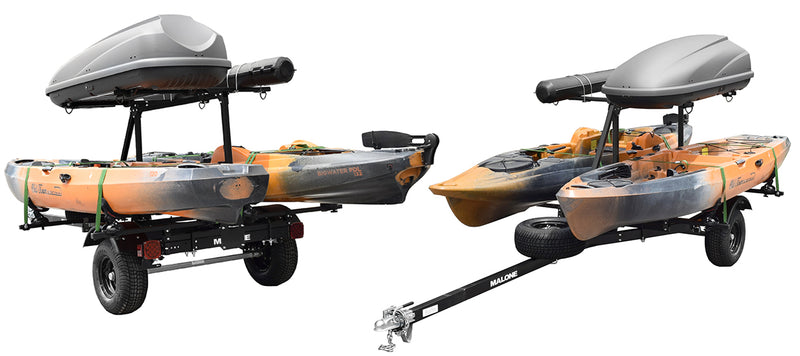 MicroSport OffRoad LowBed 2 Kayak Trlr Pkg (2nd tier, 2 Sets Saddle Up, Cargo Box, Rod Tube, Spare Tire)
