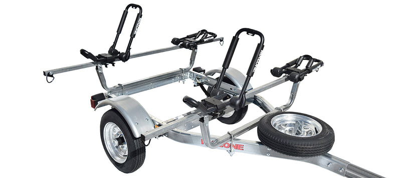 MicroSport 2 Kayak/2 Bike Trailer Package (2 Sets FoldAway-J, 2 Bike Racks, Spare Tire)