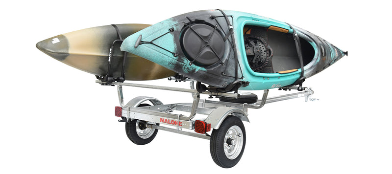 MicroSport 2 Kayak Trailer Package (2 Sets FoldAway-J, Spare Tire)