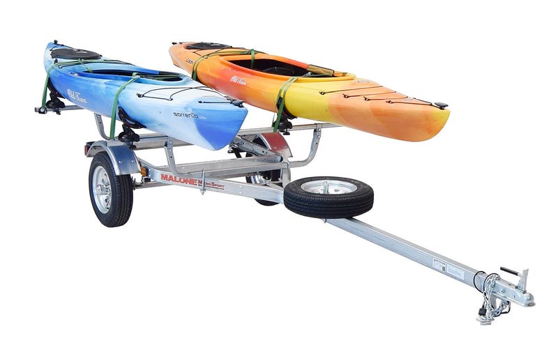 MicroSport 2 Kayak Trailer Package (2 Sets Saddle Up Pro, Spare Tire)