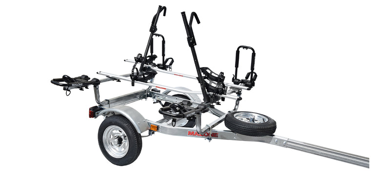 MicroSport 2 Kayak/2 Bike Trailer Package (2 Sets FoldAway-J, 2 Bike Racks, Spare Tire)
