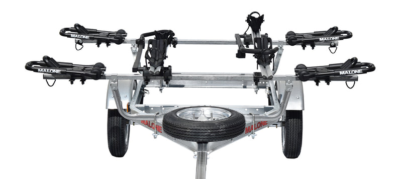 MicroSport 2 Kayak/2 Bike Trailer Package (2 Sets FoldAway-J, 2 Bike Racks, Spare Tire)