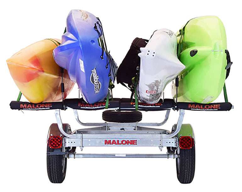 MicroSport 4 Kayak Trailer Package (2 Sets Stackers, 4 Sets Rack Pads, Spare Tire)