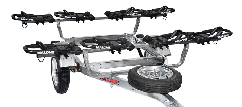 MicroSport 4 Kayak Trailer Package (4 Sets FoldAway-J, Spare Tire)