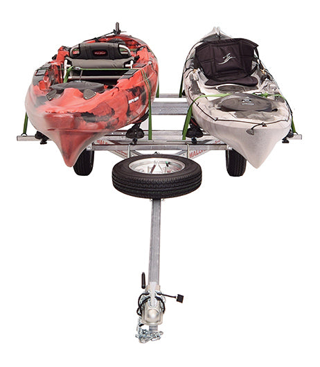 MicroSport LowBed 2 Kayak Trailer Package (2 Sets Saddle Up Pro & Spare Tire)