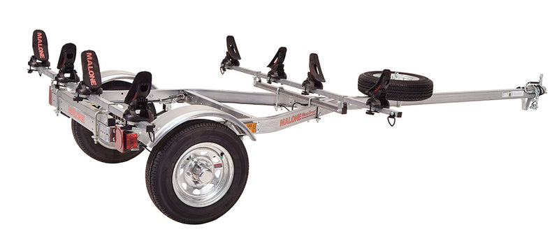 MicroSport LowBed 2 Kayak Trailer Package (2 Sets Saddle Up Pro & Spare Tire)