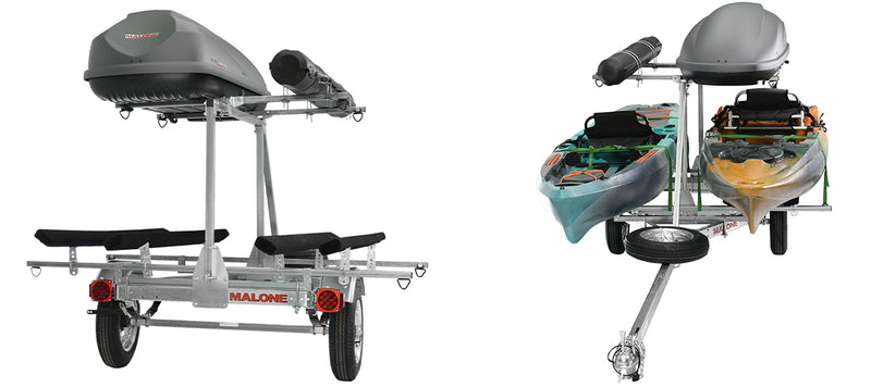 MicroSport LowBed 2 Kayak Trlr Package (2nd tier, 2 Sets Bunks, Cargo Box, Rod Tube, Spare Tire)