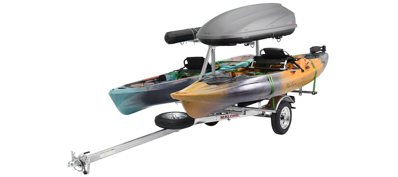 MicroSport LowBed 2 Kayak Trlr Package (2nd tier, 2 Sets Bunks, Cargo Box, Rod Tube, Spare Tire)