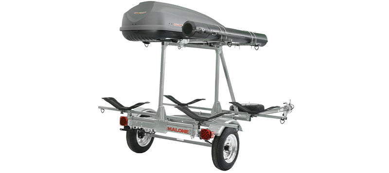 MicroSport LowBed 2 Kayak Trlr Package (2nd tier, 2 Sets MegaWing, Cargo Box, Rod Tube, Spare Tire)