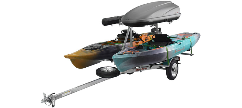 MicroSport LowBed 2 Kayak Trlr Package (2nd tier, 2 Sets MegaWing, Cargo Box, Rod Tube, Spare Tire)