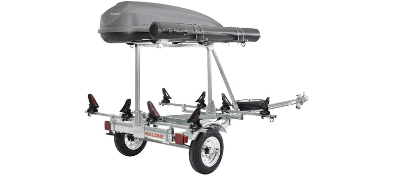 MicroSport LowBed 2 Kayak Trlr Package (2nd tier, 2 Sets Saddle Up, Cargo Box, Rod Tube, Spare Tire)