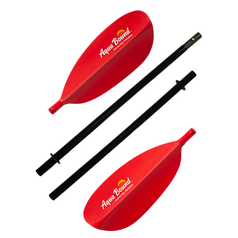 Manta Ray Fiberglass 4-Piece Snap-Button Kayak Paddle