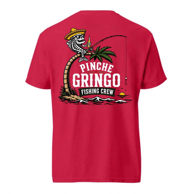 Pinche Gringo Fishing Crew Palm Tree Shirt